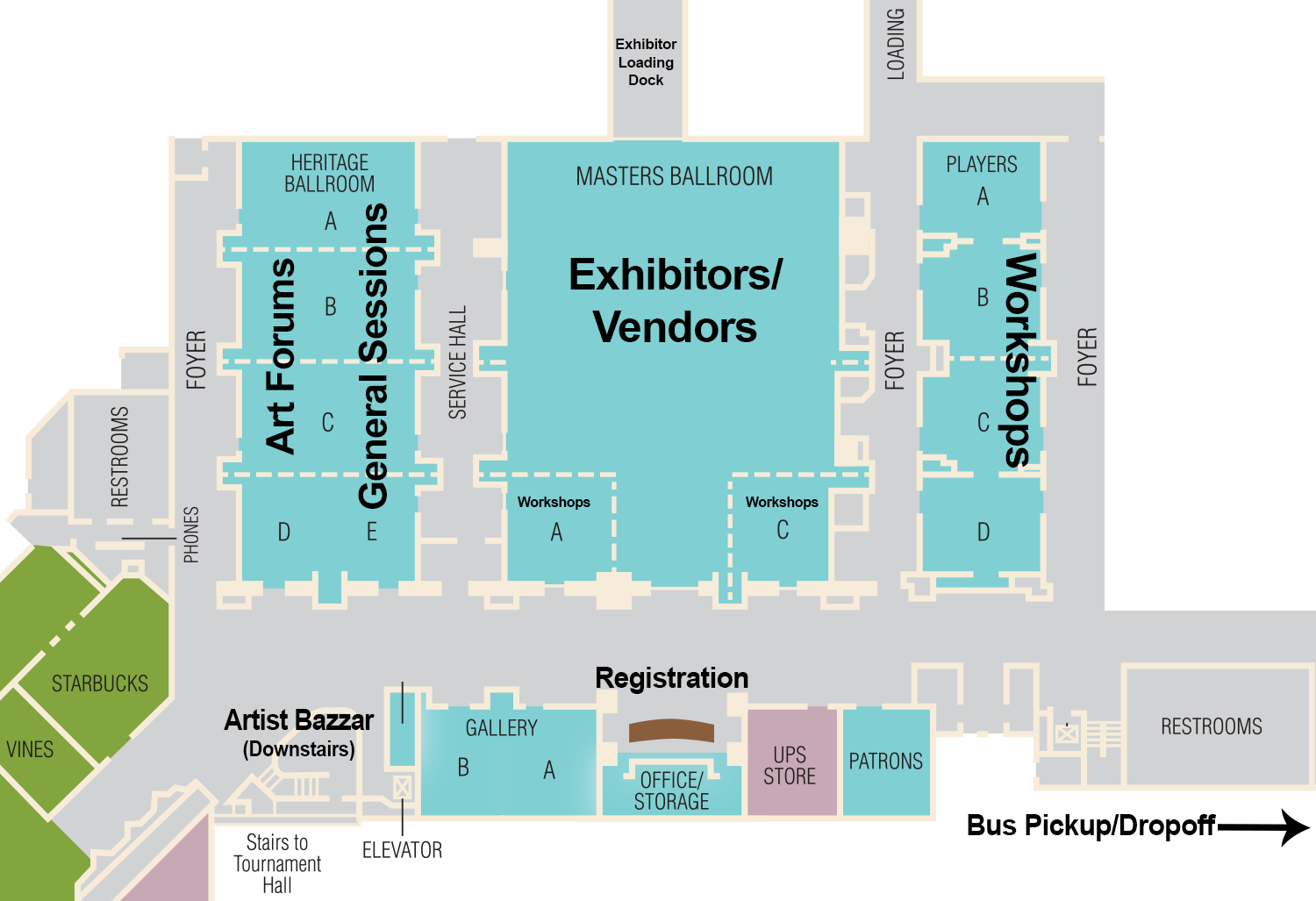 Site Map of Conference Area