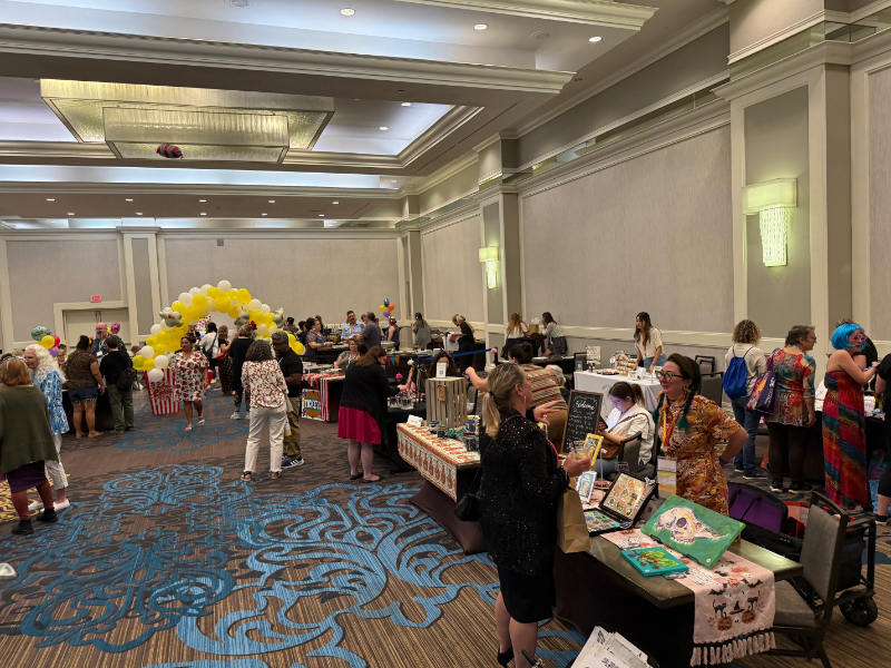 2024 Saturday Night Event Photo - Bazaar tables and entrance to the Full-Access Area